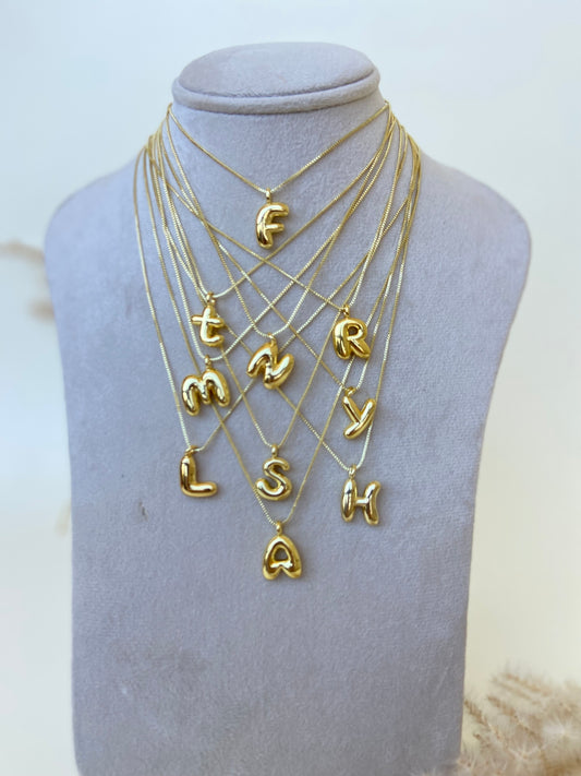 S Helium Letter Necklace