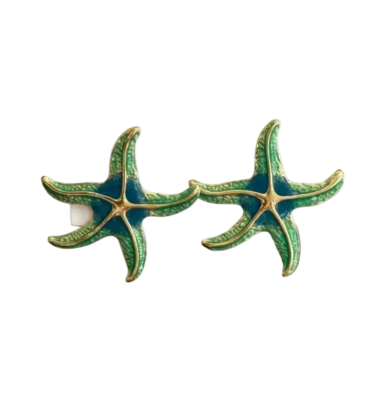Blue star Earring