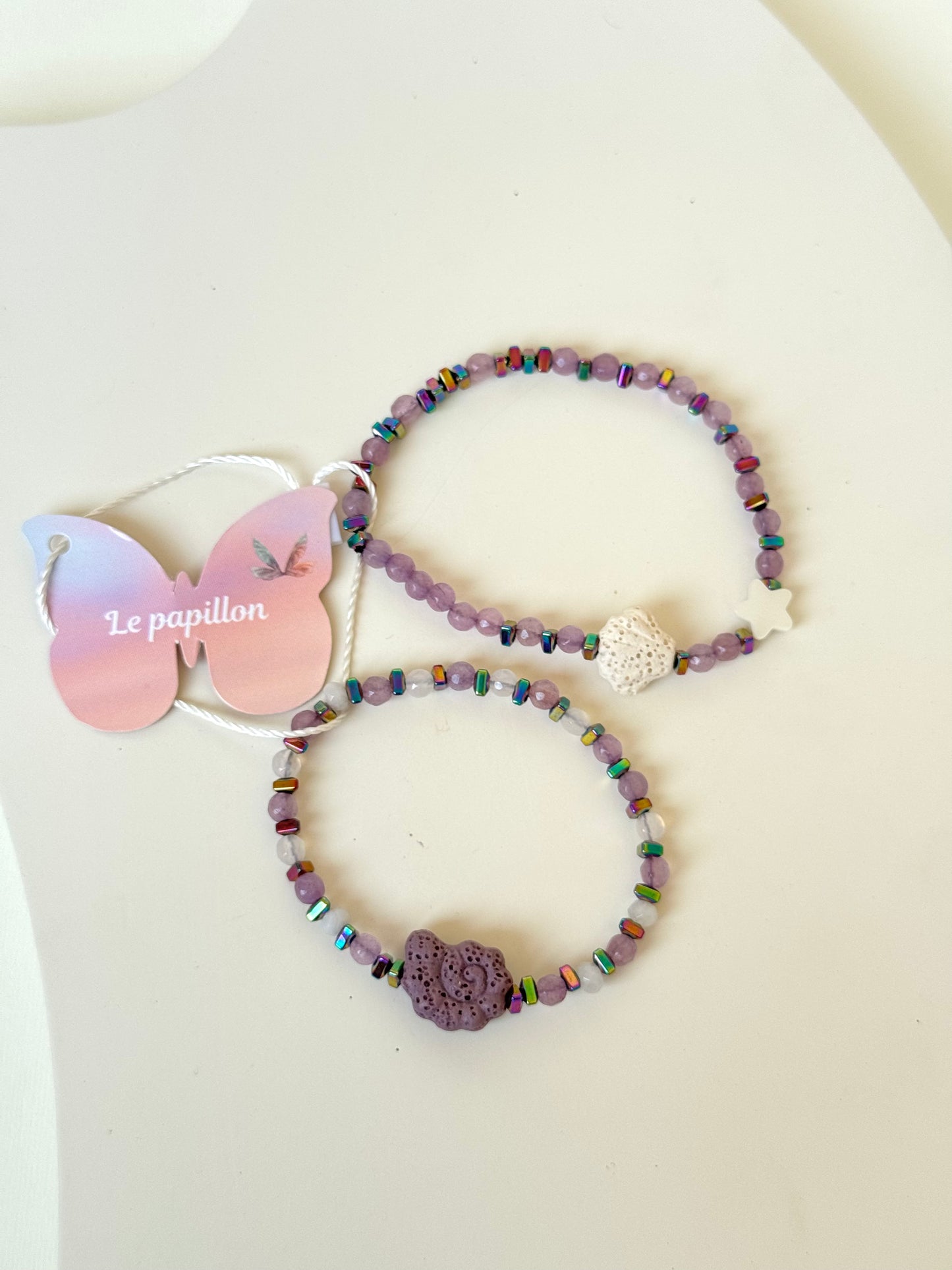Lilac bracelet set
