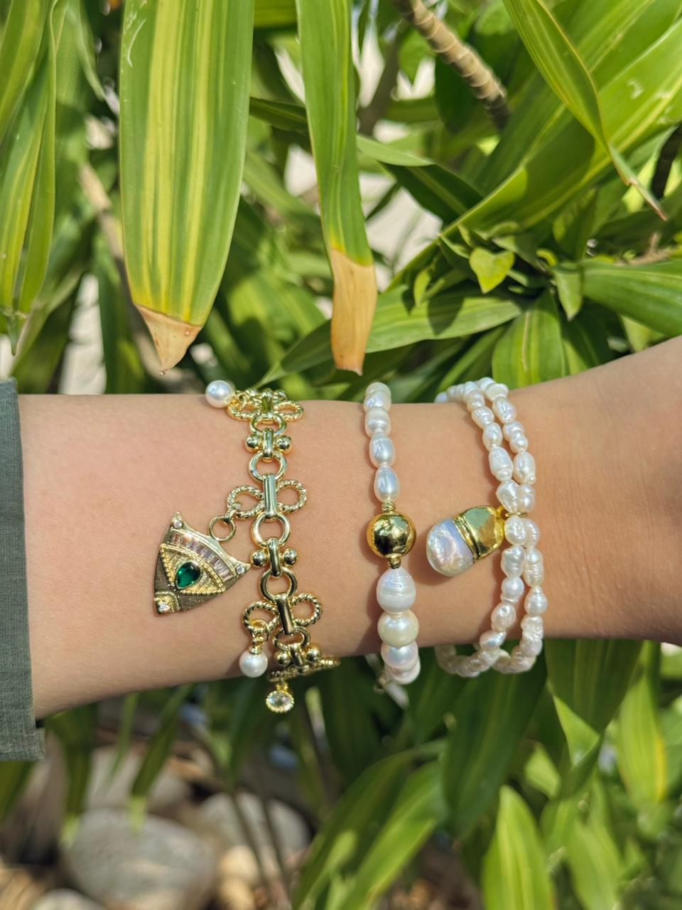 Pearl Gold Bracelet