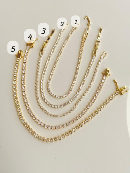 Tennis Gold Bracelet