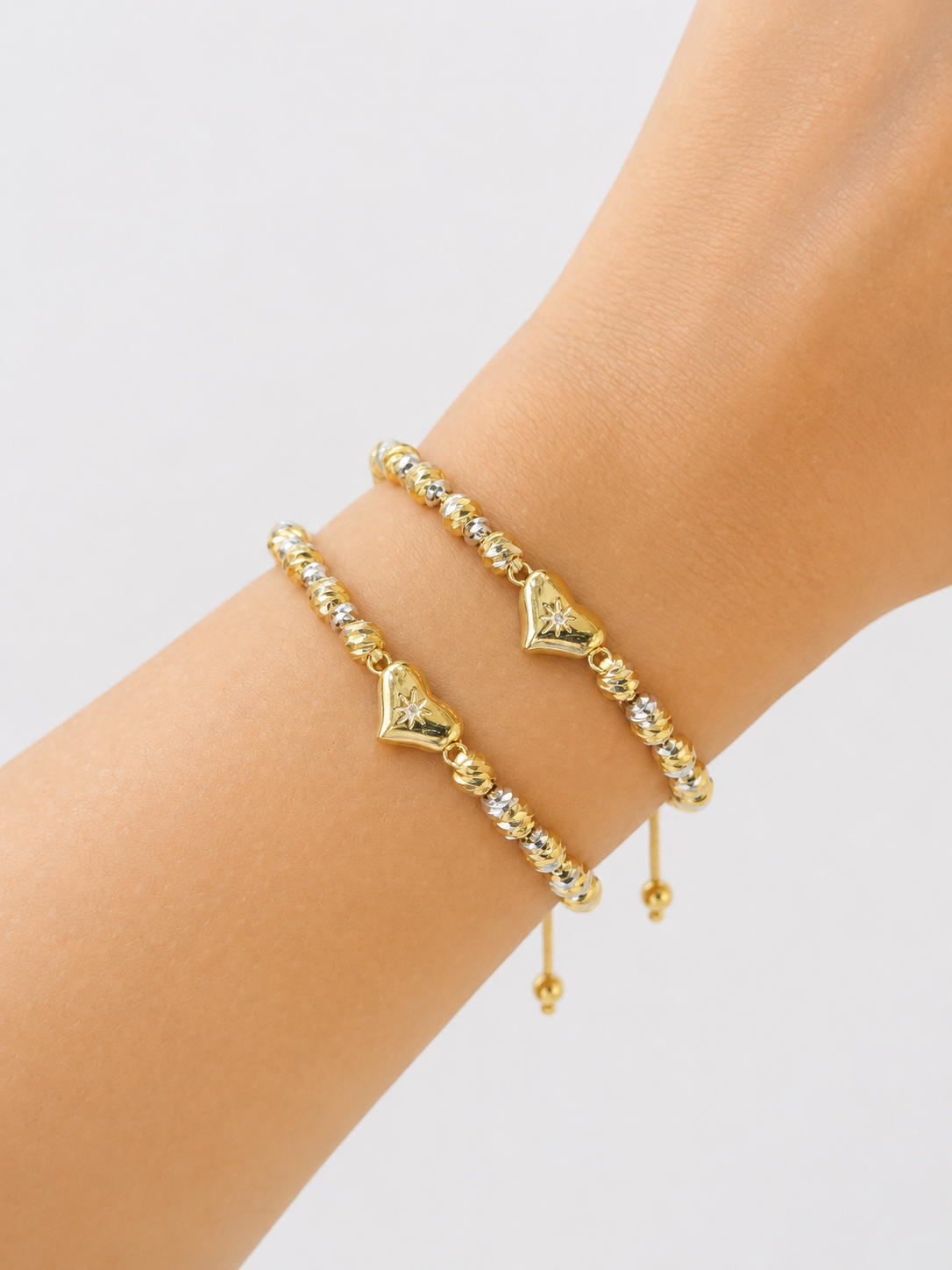 Heart charm bracelet