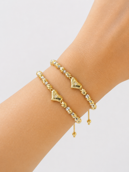 Heart charm bracelet