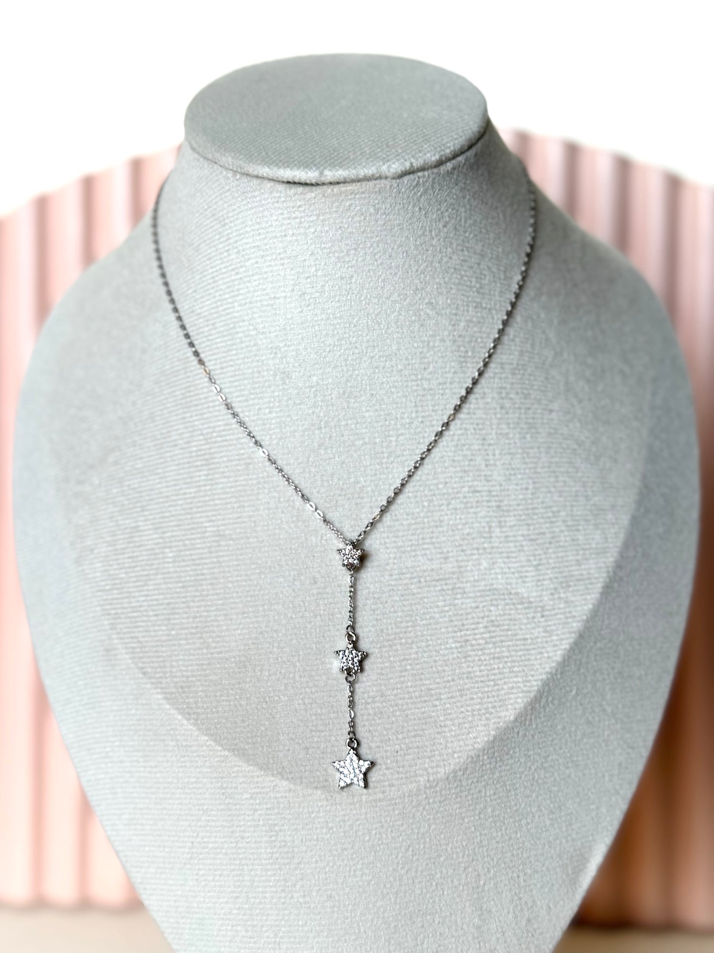 Silver starred Necklace