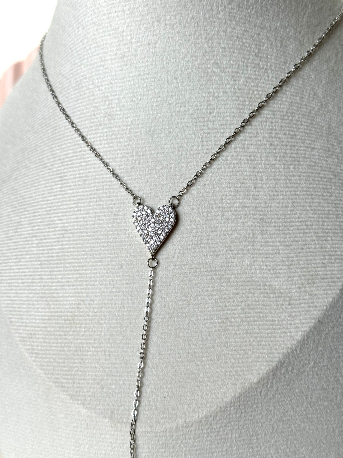 Y heart necklace