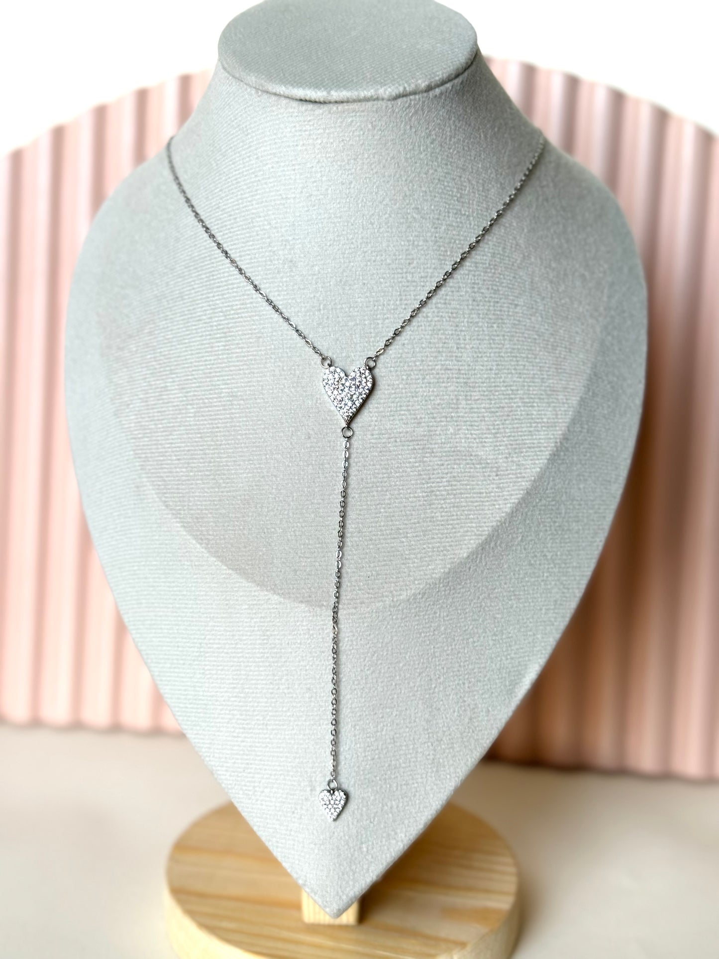 Y heart necklace