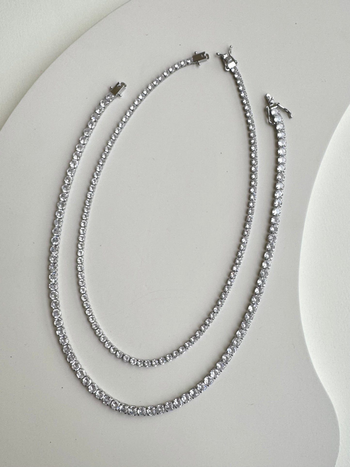 Silver Tennis Necklace