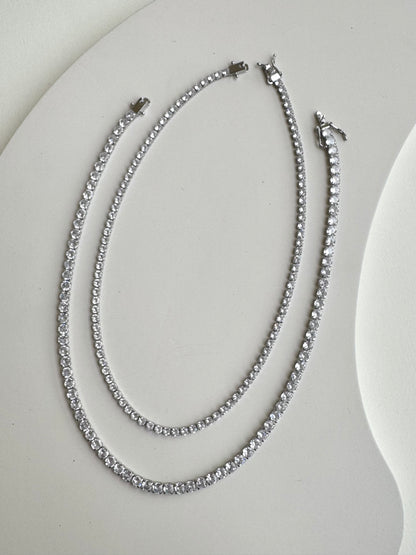 Silver Tennis Necklace