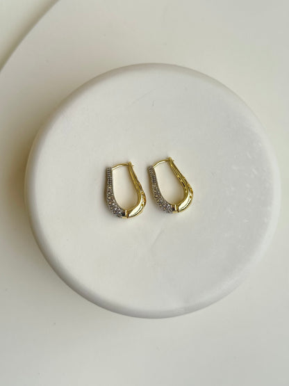 Silver face Earring