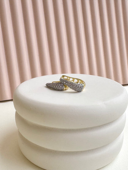 Silver face Earring