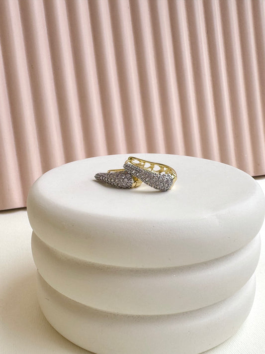 Silver face Earring