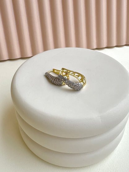 Silver face Earring