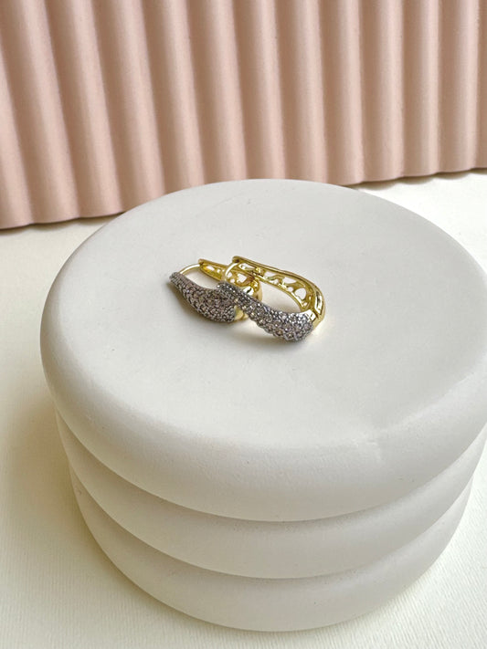 Silver face Earring
