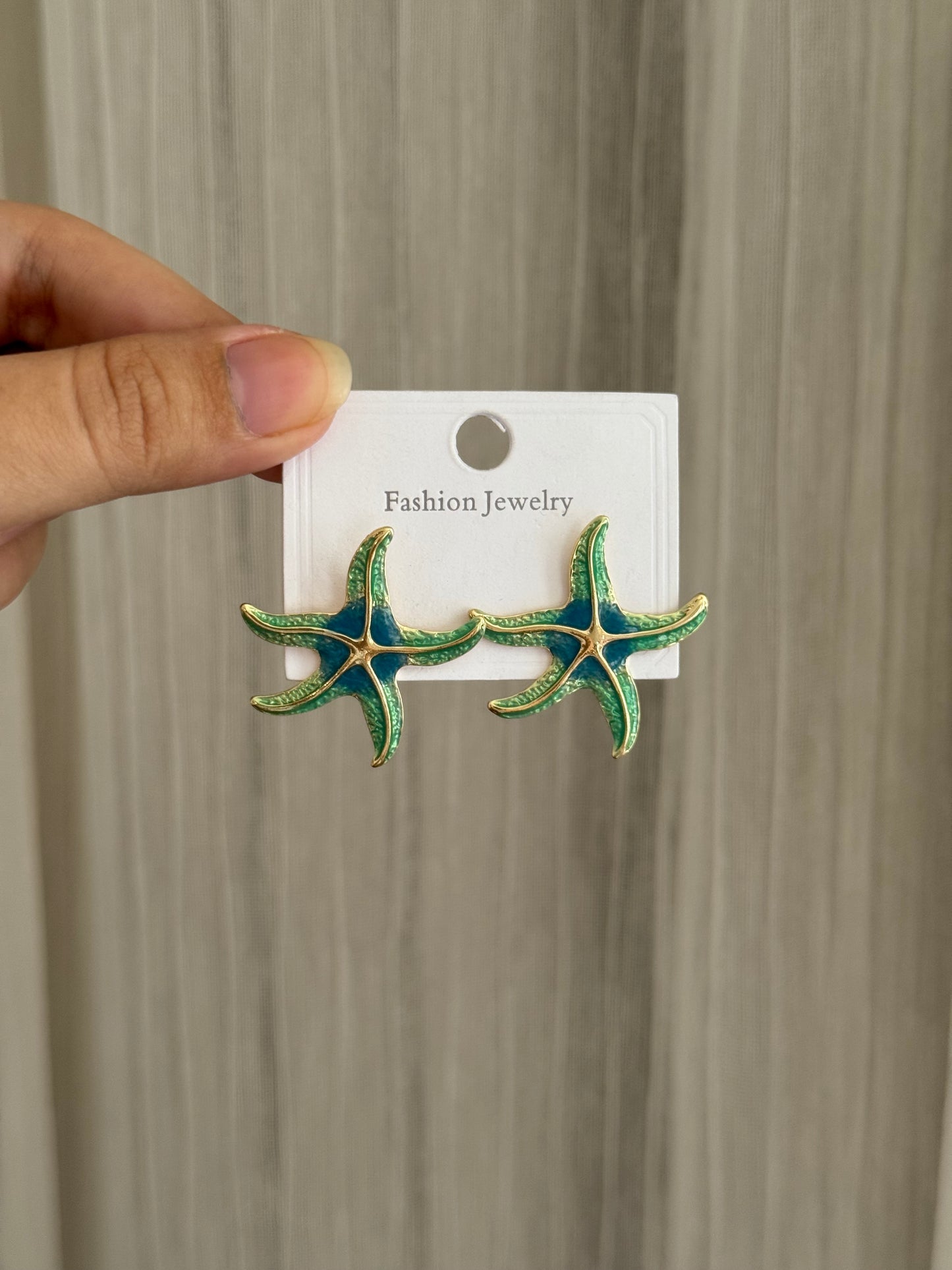 Blue star Earring