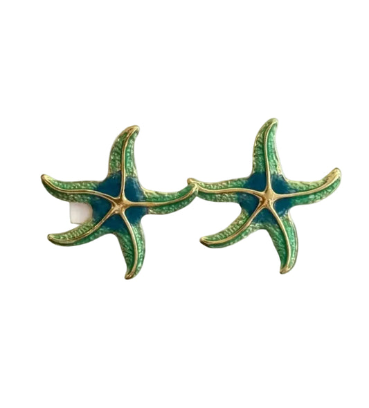 Blue star Earring