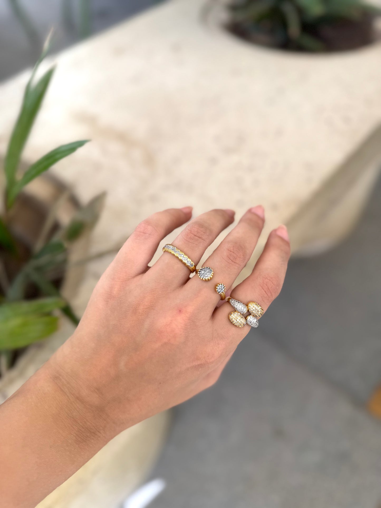 SilverKissed Rings