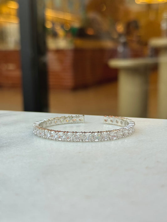 Silver tennis bangle