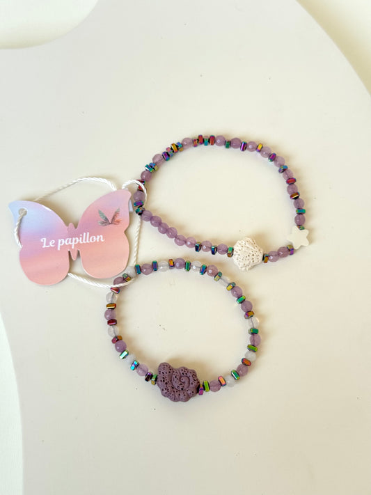 Lilac bracelet set