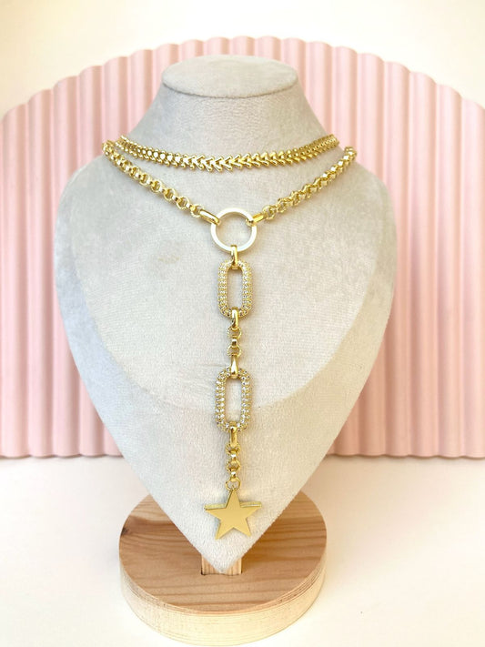 Star line necklace