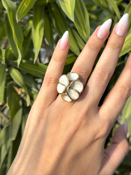 Bold white Ring
