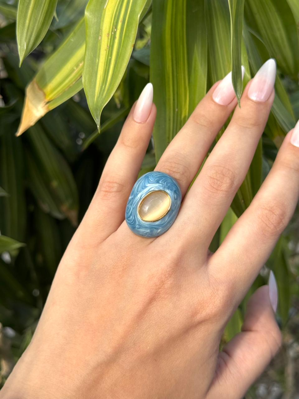 White Gem Ring