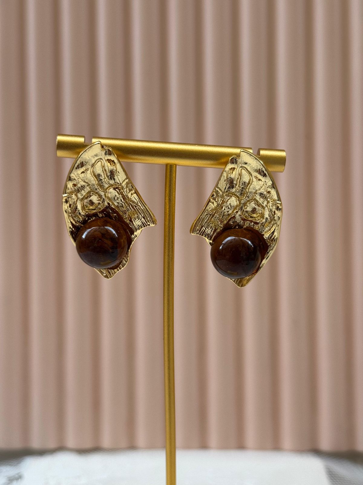 Brown leaves Earings