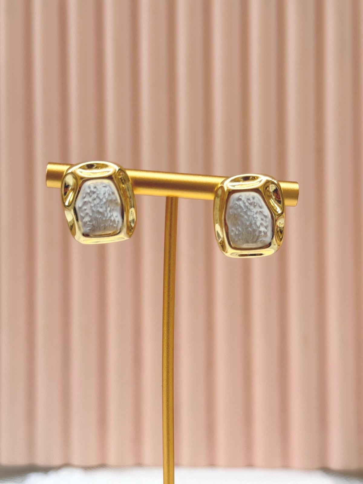 Gold framed Earrings