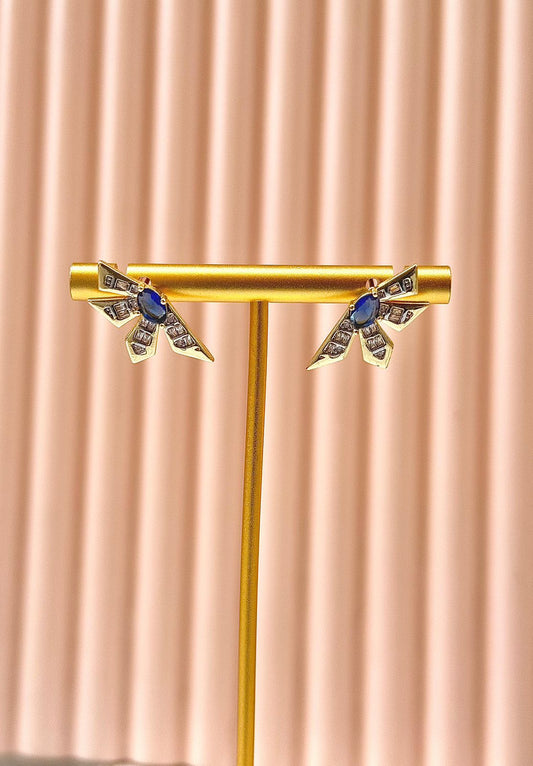 Blue flowered Earrings