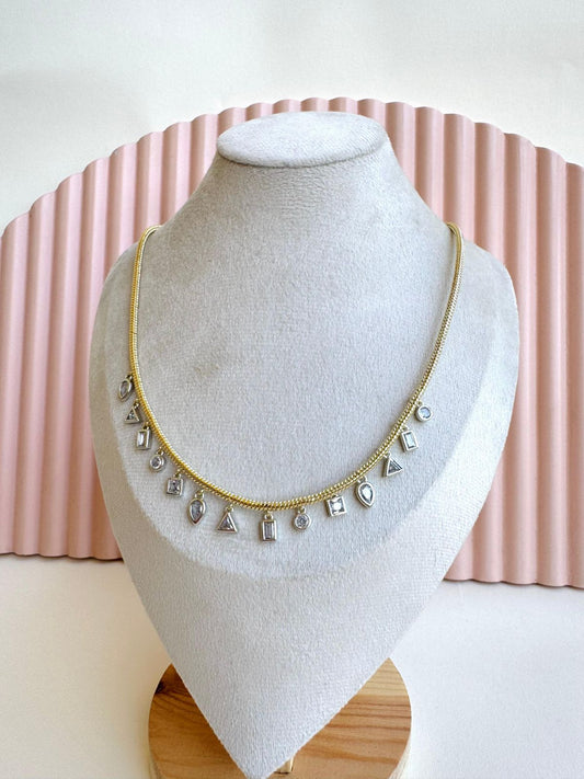 Silver charmed Necklace