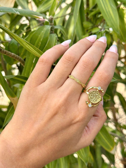 Gold Coin Ring