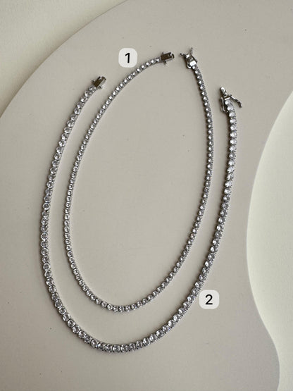 Silver Tennis Necklace
