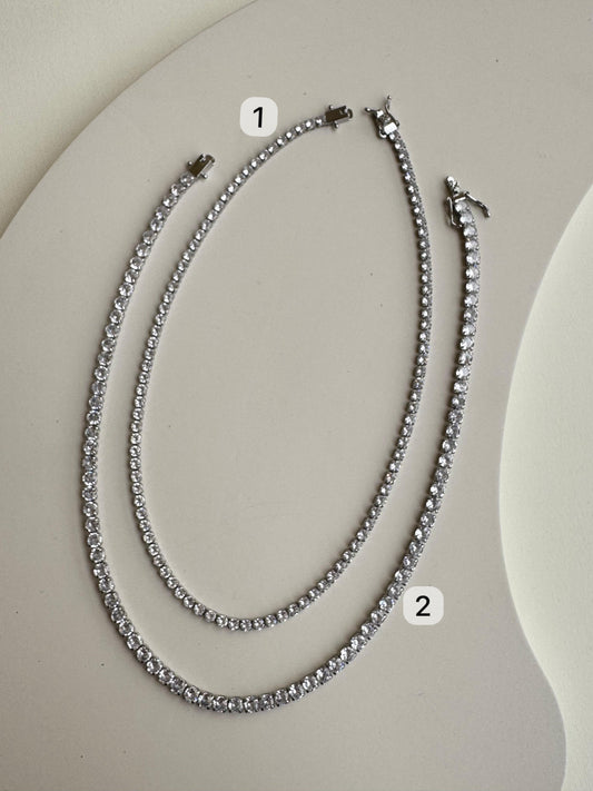 Silver Tennis Necklace